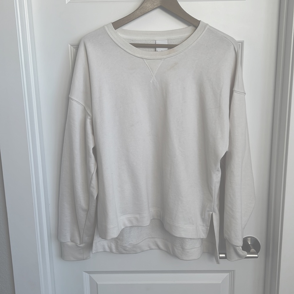 Medium, Nike yoga crew neck, off-white/cream